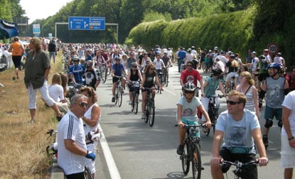 Fahrradfahren auf der A40