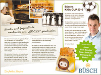 Anzeige der B�ckerei B�sch zum KiGa-Cup 2010